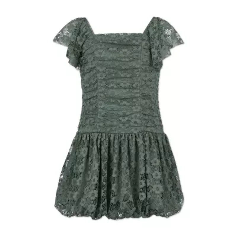 Speechless Big Kid Girls Short Sleeve Drop Waist Dress