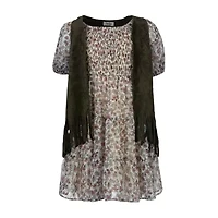 Speechless Big Kid Girls Short Sleeve 2-pc. Dress Set