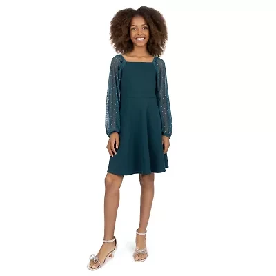 Speechless Big Kid Girls Long Sleeve Skater Dress