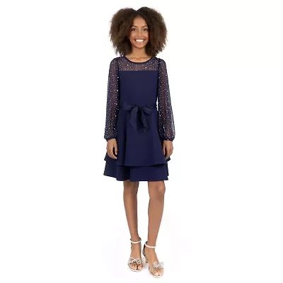 Speechless Big Kid Girls Long Sleeve A-Line Dress