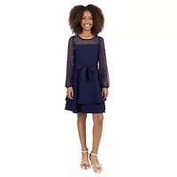 Speechless Big Kid Girls Long Sleeve A-Line Dress