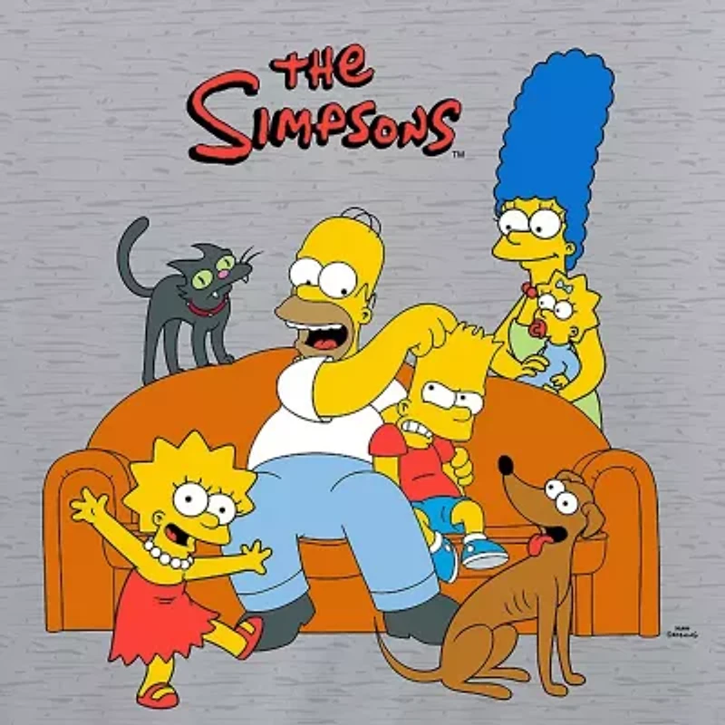 Little & Big Kid Boys Crew Neck Short Sleeve Regular Fit The Simpsons Graphic T-Shirt