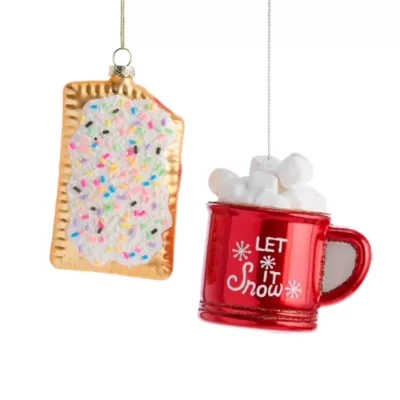 North Pole Trading Co. Hot Cocoa And Pastery 2-pc. Christmas Ornament