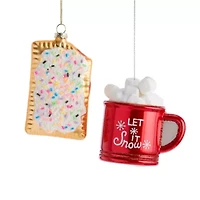 North Pole Trading Co. Hot Cocoa And Pastery 2-pc. Christmas Ornament