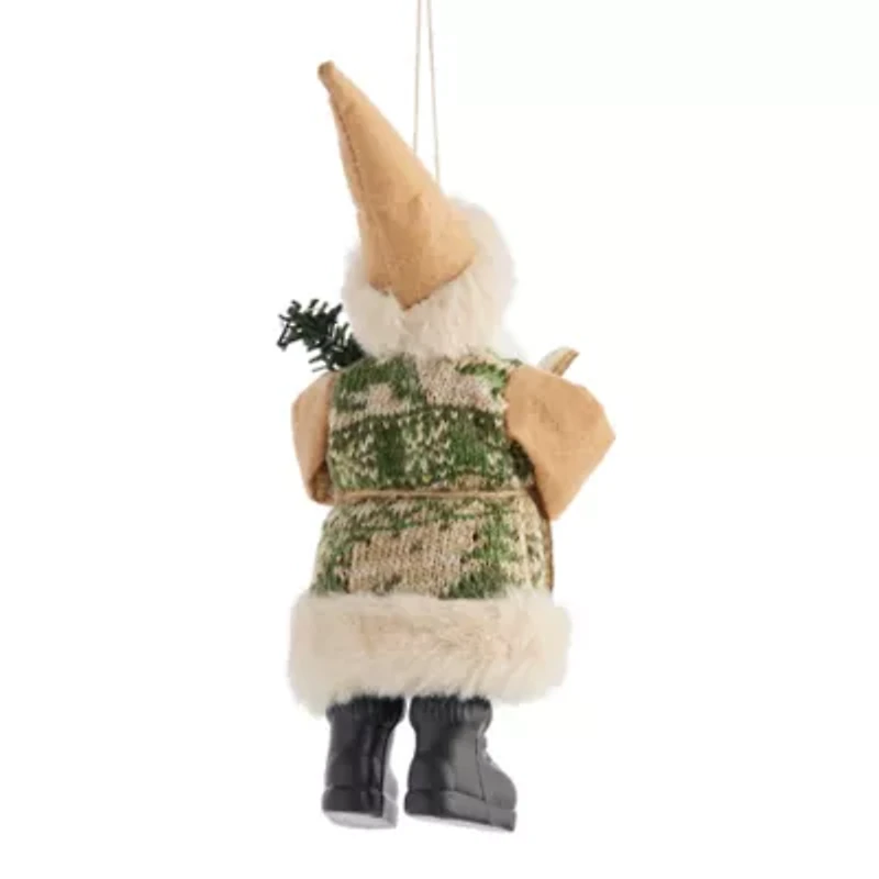 North Pole Trading Co. Woodland Santa Christmas Ornament