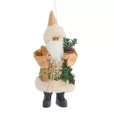North Pole Trading Co. Woodland Santa Christmas Ornament