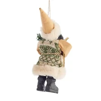 North Pole Trading Co. Woodland Santa African American Christmas Ornament