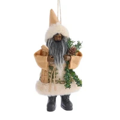 North Pole Trading Co. Woodland Santa African American Christmas Ornament