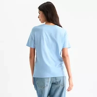 Tuxedosam Friend Of The Month Boyfriend Womens Juniors Crew Neck Short Sleeve Regular Fit Hello Kitty Graphic T-Shirt