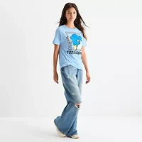 Tuxedosam Friend Of The Month Boyfriend Tee Womens Crew Neck Short Sleeve Regular Fit Hello Kitty Juniors Graphic T-Shirt