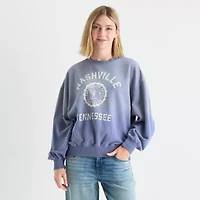 Arizona Womens Crew Neck Long Sleeve Juniors Sweatshirt