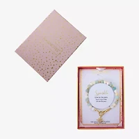 Footnotes Womens Green Glass 10K Gold Over Brass Star Beaded Bracelet