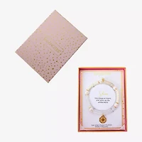 Footnotes Womens Champagne Glass 10K Gold Over Brass Star Stretch Bracelet