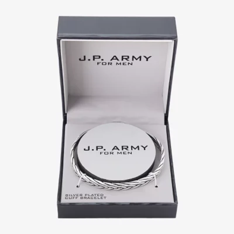 J.P. Army Mens Stainless Steel Cuff Bracelet
