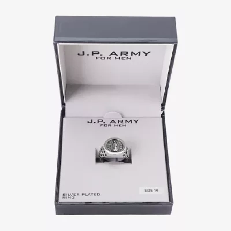 J.P. Army Virgin Mary Mens Stainless Steel Signet Ring