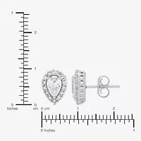 Si2,H-I 1 CT. T.W. Lab Grown White Diamond 10K White Gold Pear Stud Earrings