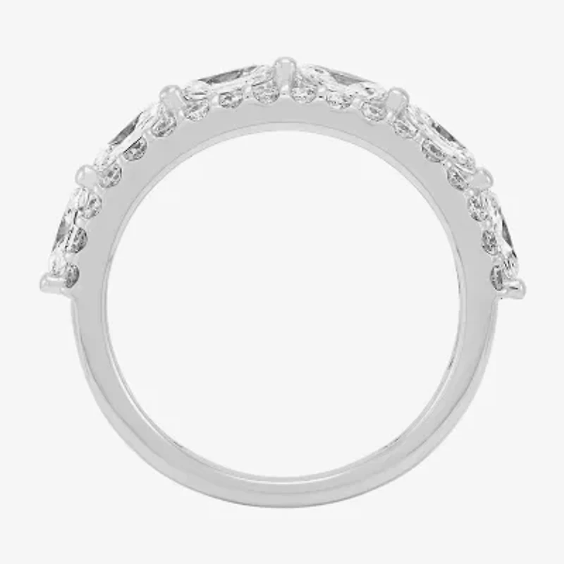 (H-I / Si2) Womens 1 CT. T.W. Lab Grown White Diamond 10K Gold Anniversary Wedding Band