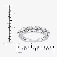 (H-I / Si2) Womens 1 CT. T.W. Lab Grown White Diamond 10K Gold Anniversary Wedding Band