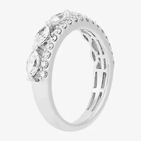 (H-I / Si2) Womens 1 CT. T.W. Lab Grown White Diamond 10K Gold Anniversary Wedding Band