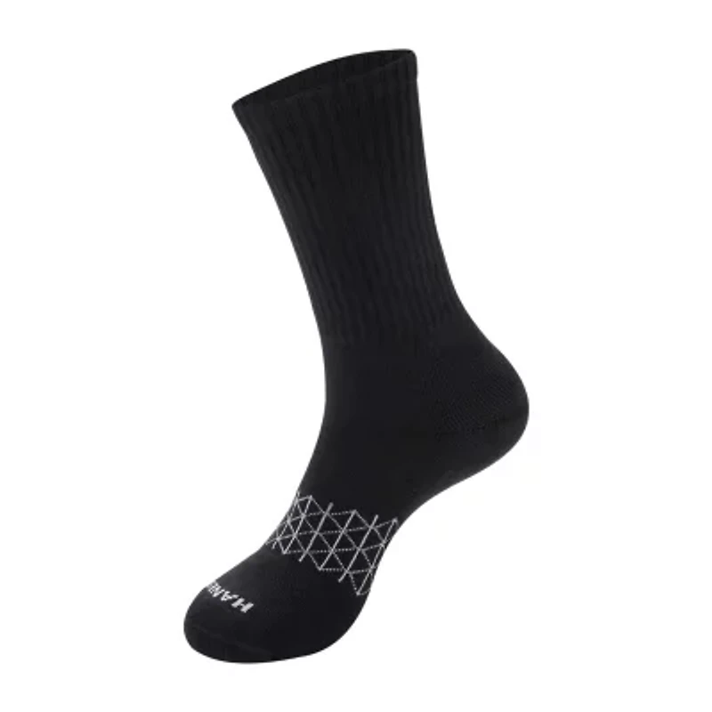 Hanes Absolute Mens 3 Pair Crew Socks