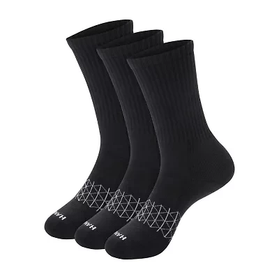 Hanes Absolute Mens 3 Pair Crew Socks