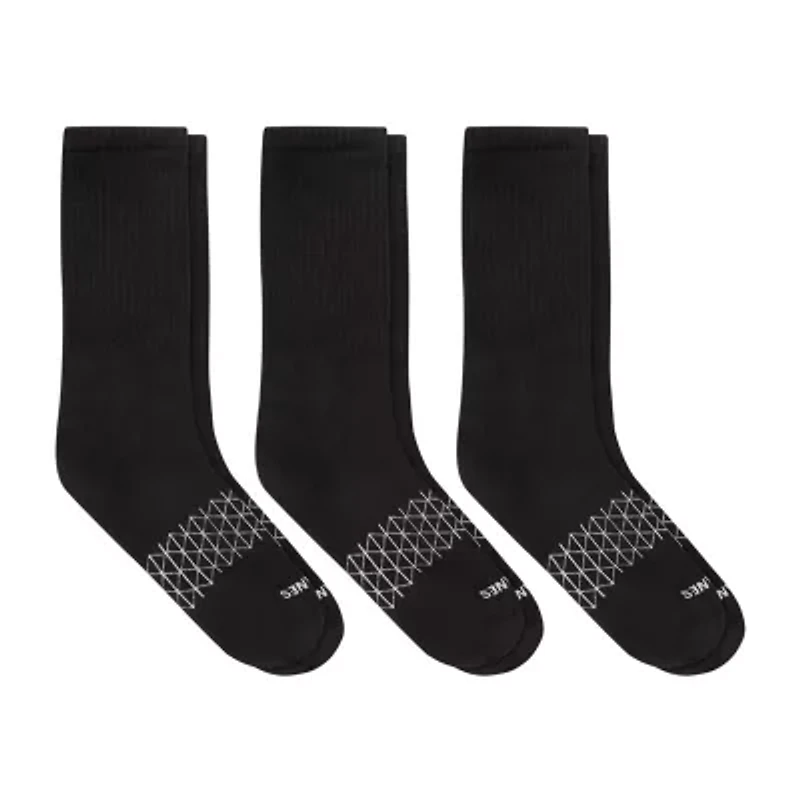 Hanes Absolute Mens 3 Pair Crew Socks