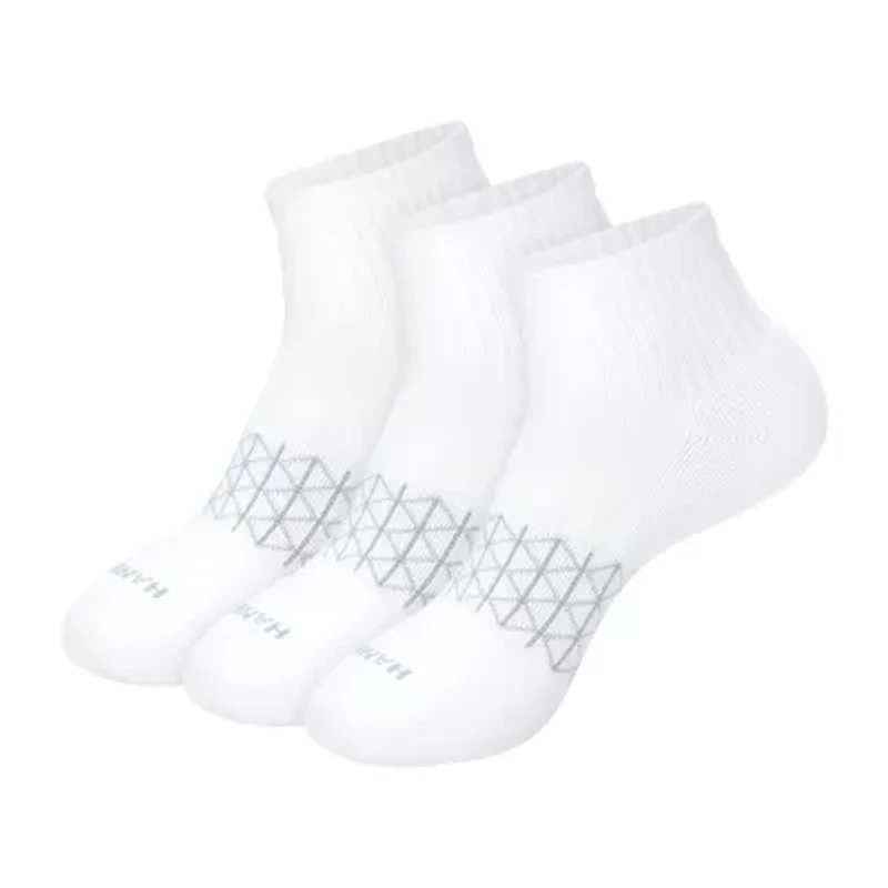 Hanes® Men's Ultimate Absolute Comfort, 3 Pairs Moisture-Wicking Ankle Socks