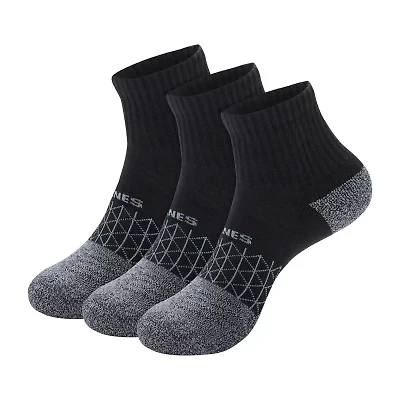 Hanes Absolute 3 Pair Quarter Ankle Socks Mens