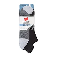 Hanes Absolute Heel Tab Mens Multi-Pack 3 Pair No Show Socks