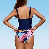 CUPSHE Swimwear Womens Leaf 2-pc. Tankini Set