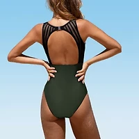 CUPSHE Swimwear Womens Easy-on + Easy-off Hidden Access Opening One Piece Swimsuit