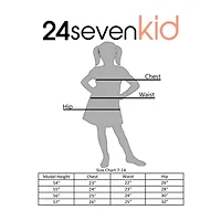 24sevenkid Big Kid Girls Short Sleeve Fit + Flare Dress