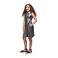24seven Comfort Apparel Big Kid Girls Sleeveless A-Line Dress