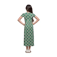 24seven Comfort Apparel Big Kid Girls Short Sleeve Floral Maxi Dress