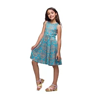 24seven Comfort Apparel Big Kid Girls Sleeveless Fit + Flare Dress