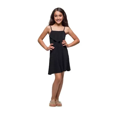 24seven Comfort Apparel Big Kid Girls Sleeveless A-Line Dress