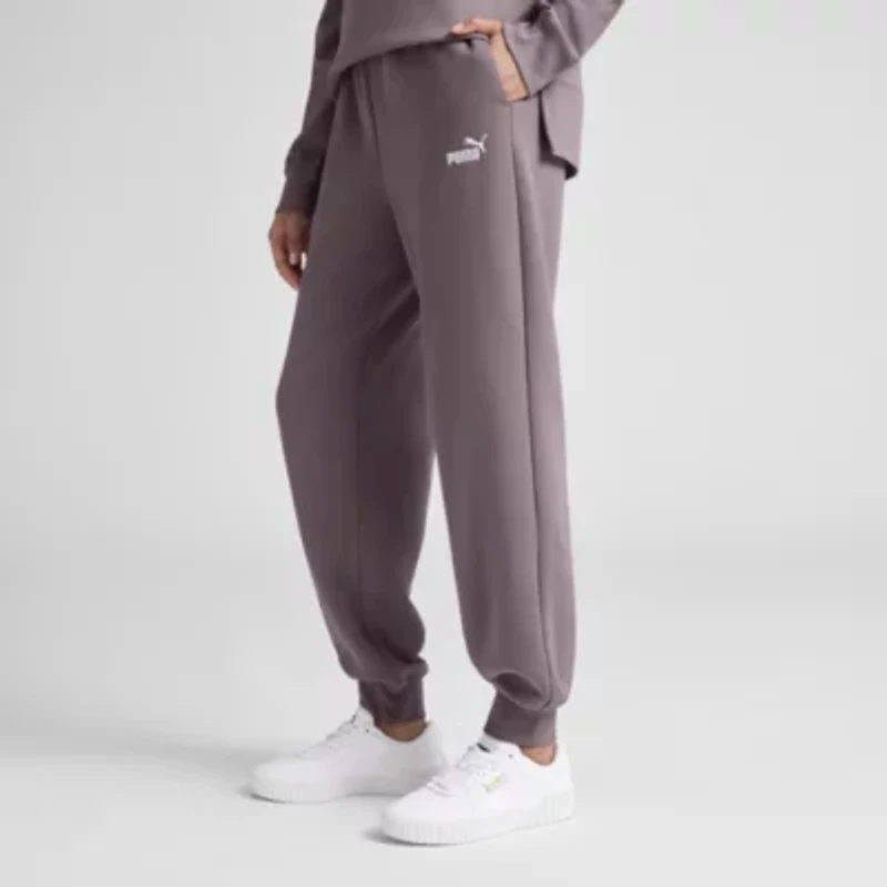 Puma Womens Mid Rise Cuffed Jogger Sweatpants