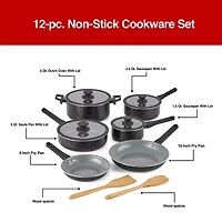 Cooks Wave Ceramic 12-pc. Non-Stick Cookware Set