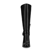 Journee Collection Womens Avalonn-Xwc Extra Wide Calf Stacked Heel Dress Boots