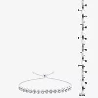 (F / Si1-Si2) Womens 1/10 CT. T.W. Lab Grown White Diamond Heart Bolo Bracelet
