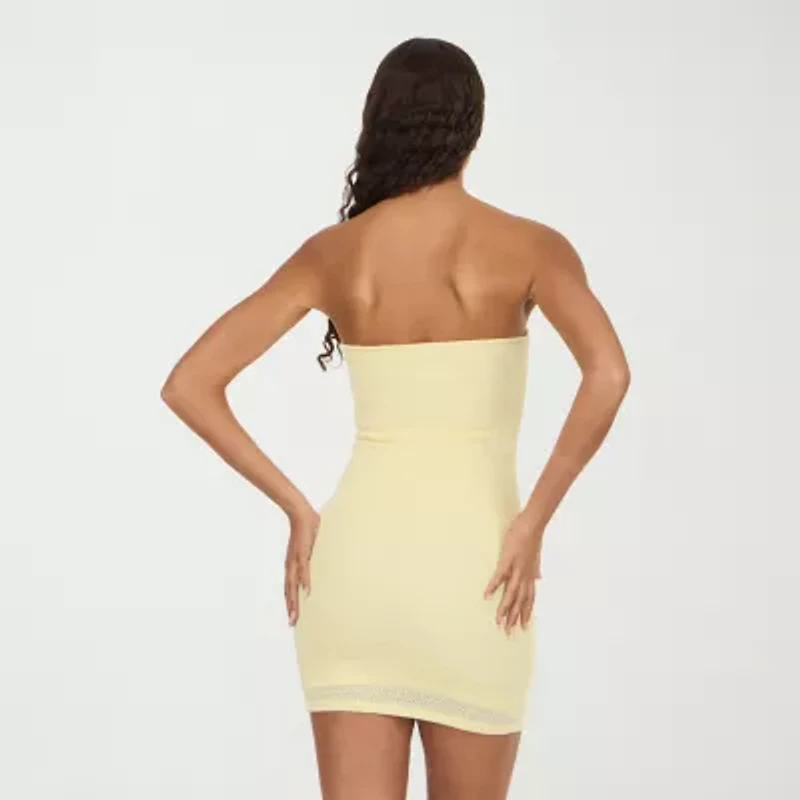 Forever 21 Womens Juniors Straight Neck Sleeveless Casual Bodycon Dress
