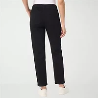 Gloria Vanderbilt Womens Anya Straight Leg Knit Denim