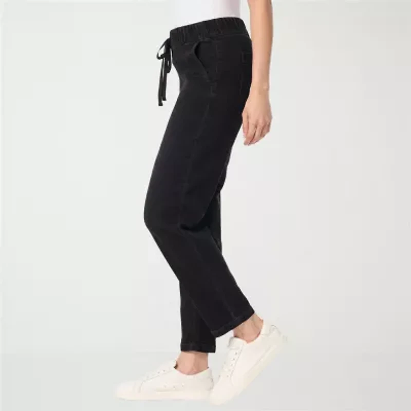 Gloria Vanderbilt Womens Anya Straight Leg Knit Denim
