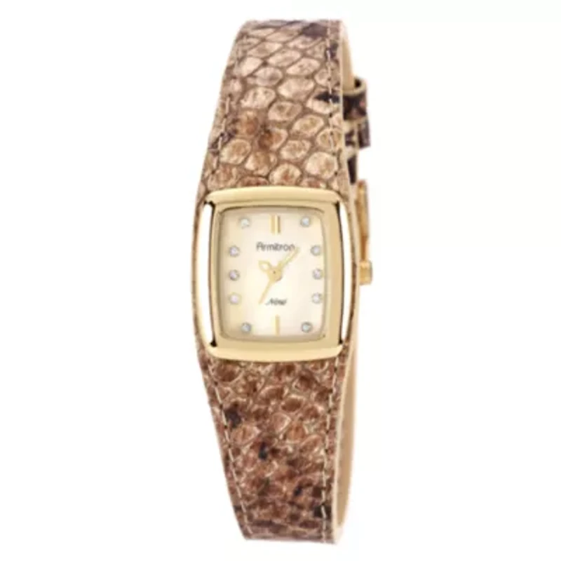 Armitron® Now® Womens Woven Snake-Print Leather Watch