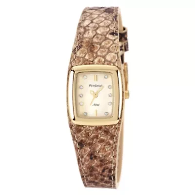 Armitron® Now® Womens Woven Snake-Print Leather Watch