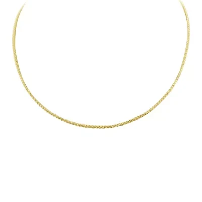 Made in Italy 14K Gold Over Silver 24" Wheat Chain Necklace