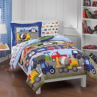 Dream Factory Trains and Trucks Complete Bed Set
