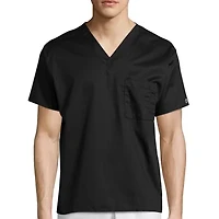 Wink® Wonderwork Unisex Adult Big and Tall V Neck Short Sleeve Tag Free Scrub Top