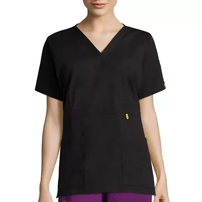 Wink® Origins 6056 Peek-A-Boo Pocket Womens Short Sleeve Tag Free Scrub Top