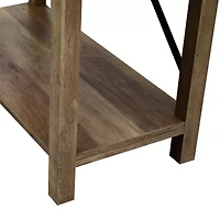 Farmhouse Metal Accented Wood Bookcase